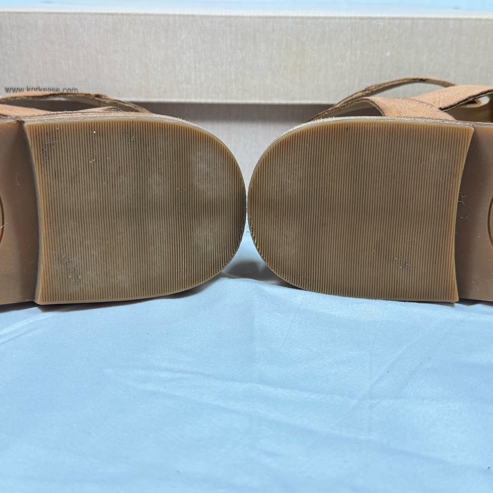 Kork-Ease Baltea Tan Leather Sandals, EUC Comfortable Strappy Buckles Women’s 10 - Picture 11 of 13